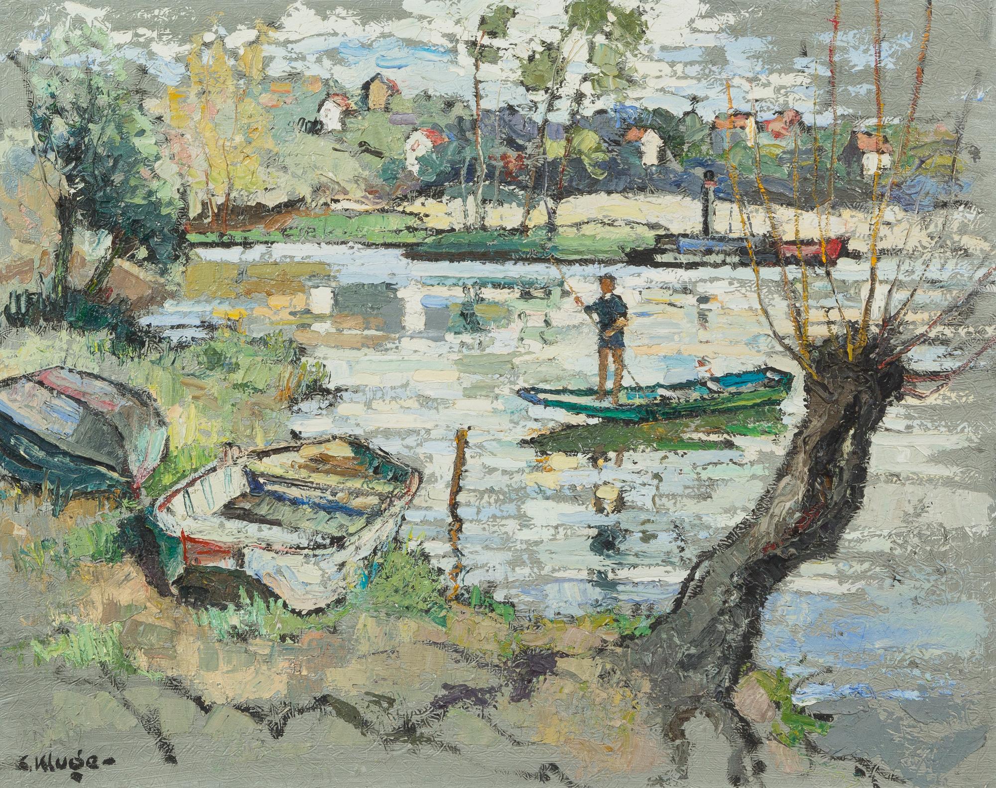 Constantin Kluge, (French-Russian, 1912-2003), La Marne au printemps