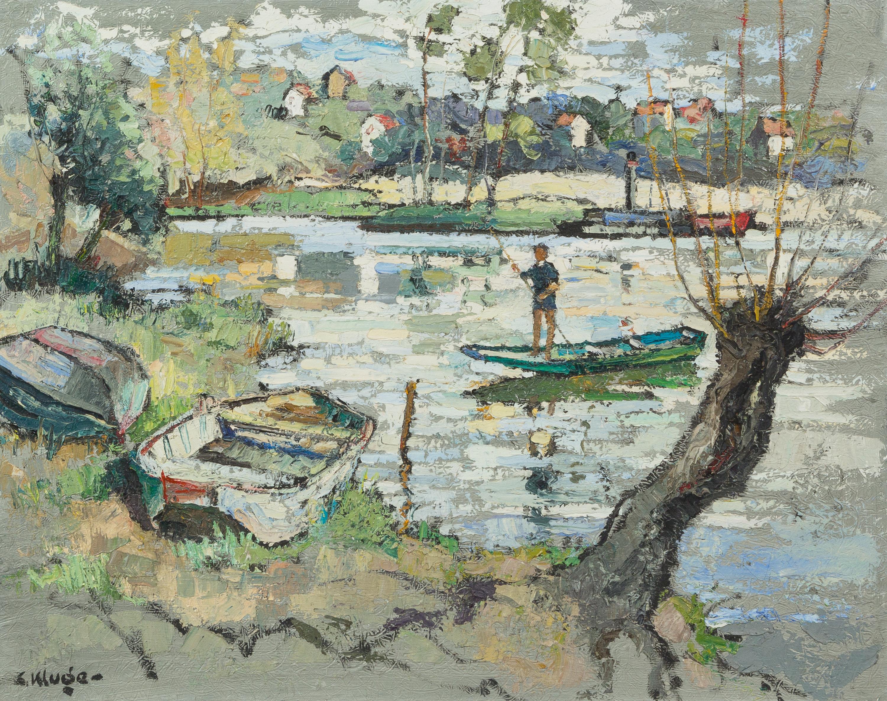 Constantin Kluge, (French-Russian, 1912-2003), La Marne au printemps