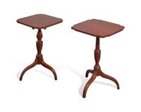 Two Federal Cherry Candlestands