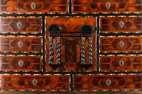 A Dutch Baroque Style Marquetry Cabinet on Stand