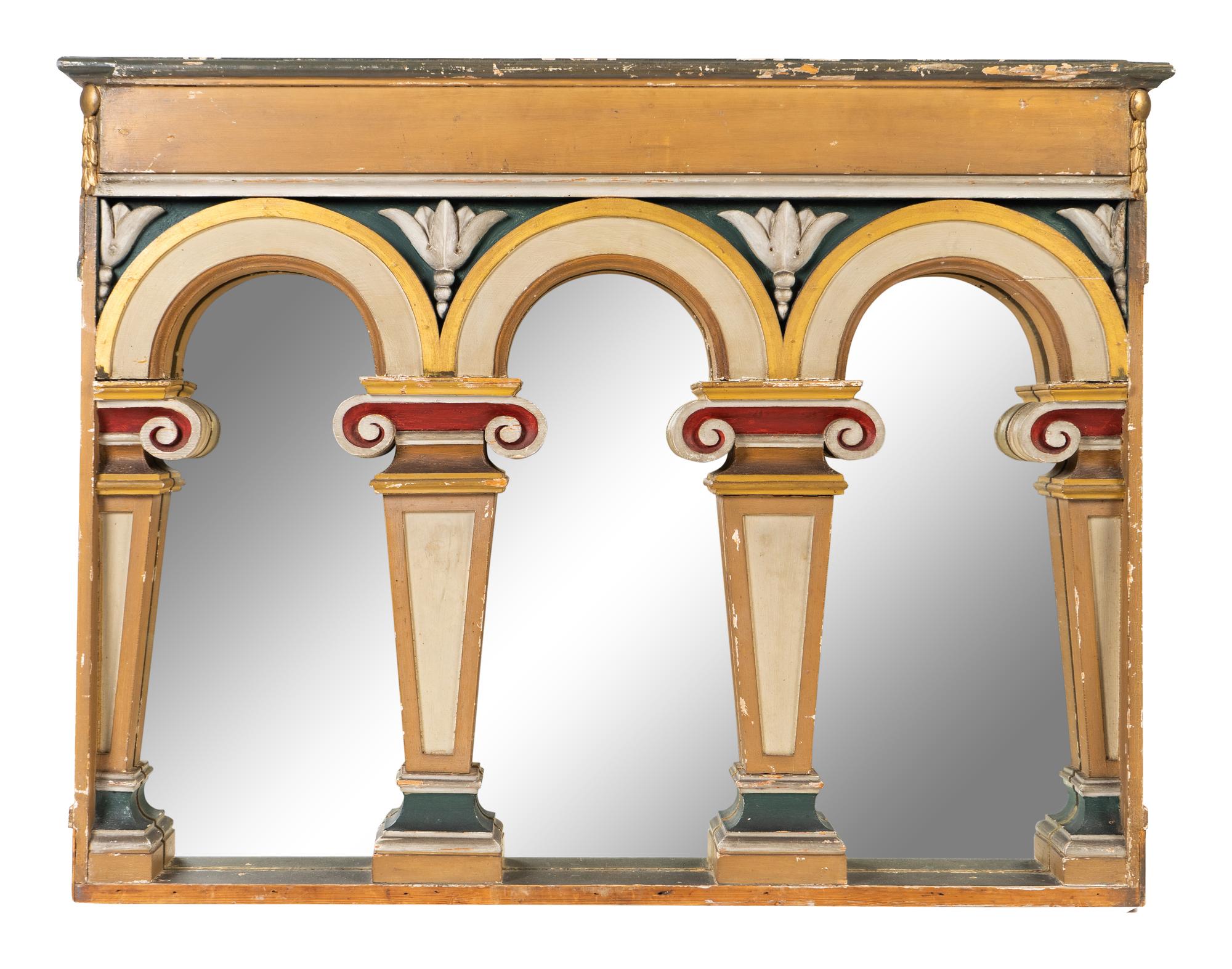 A Pair of Neoclassical Style Painted Mirrors — EARLY 20TH CENTURY