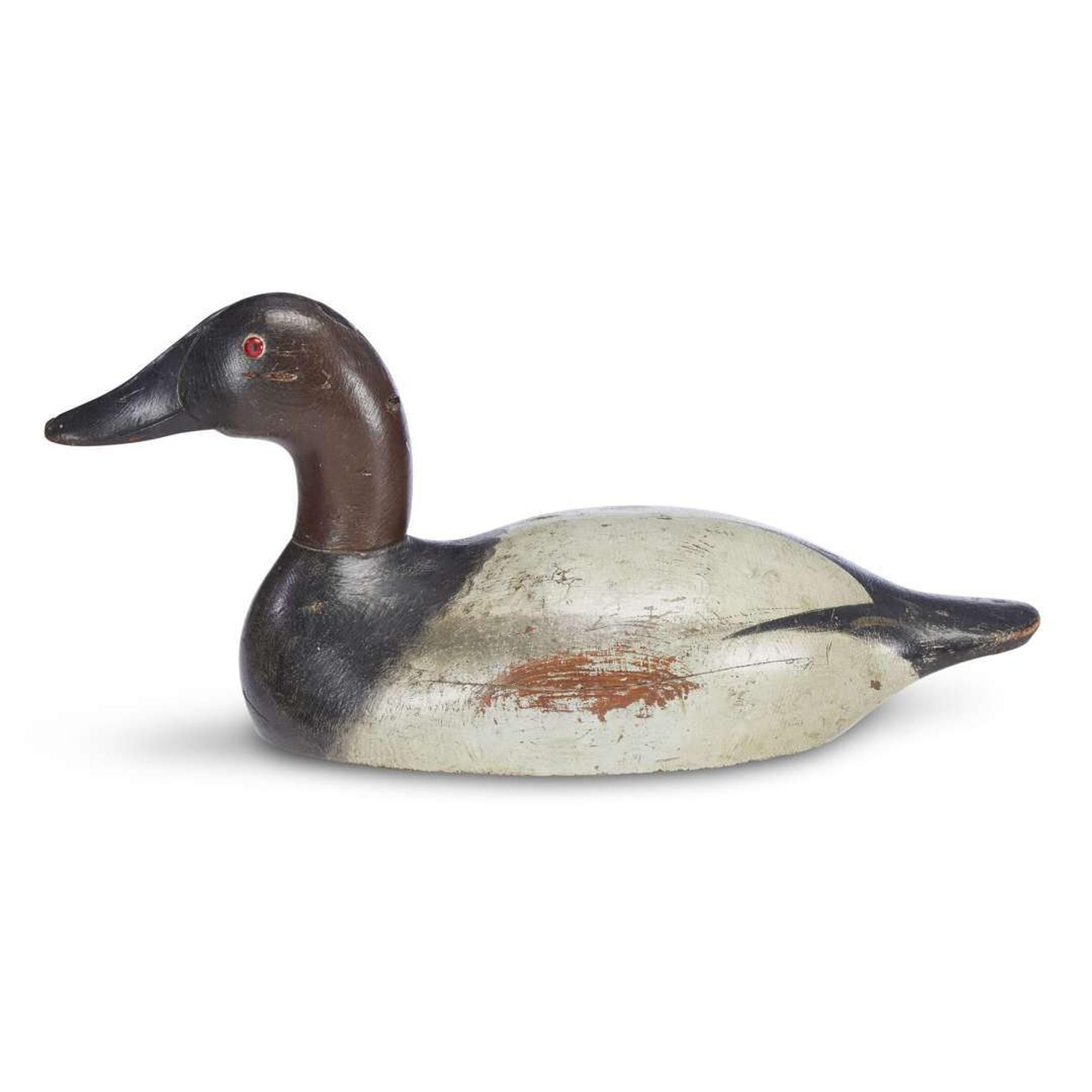 Two Canvasback decoys Seneca Lake Model, Mason Decoy Factory, Detroit, MI, circa 1920