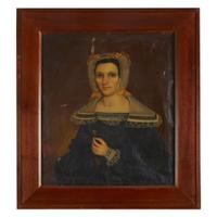 American School 19th century Three portraits: Miles H. Greenfield, Martha Ann Bell Greenfield and