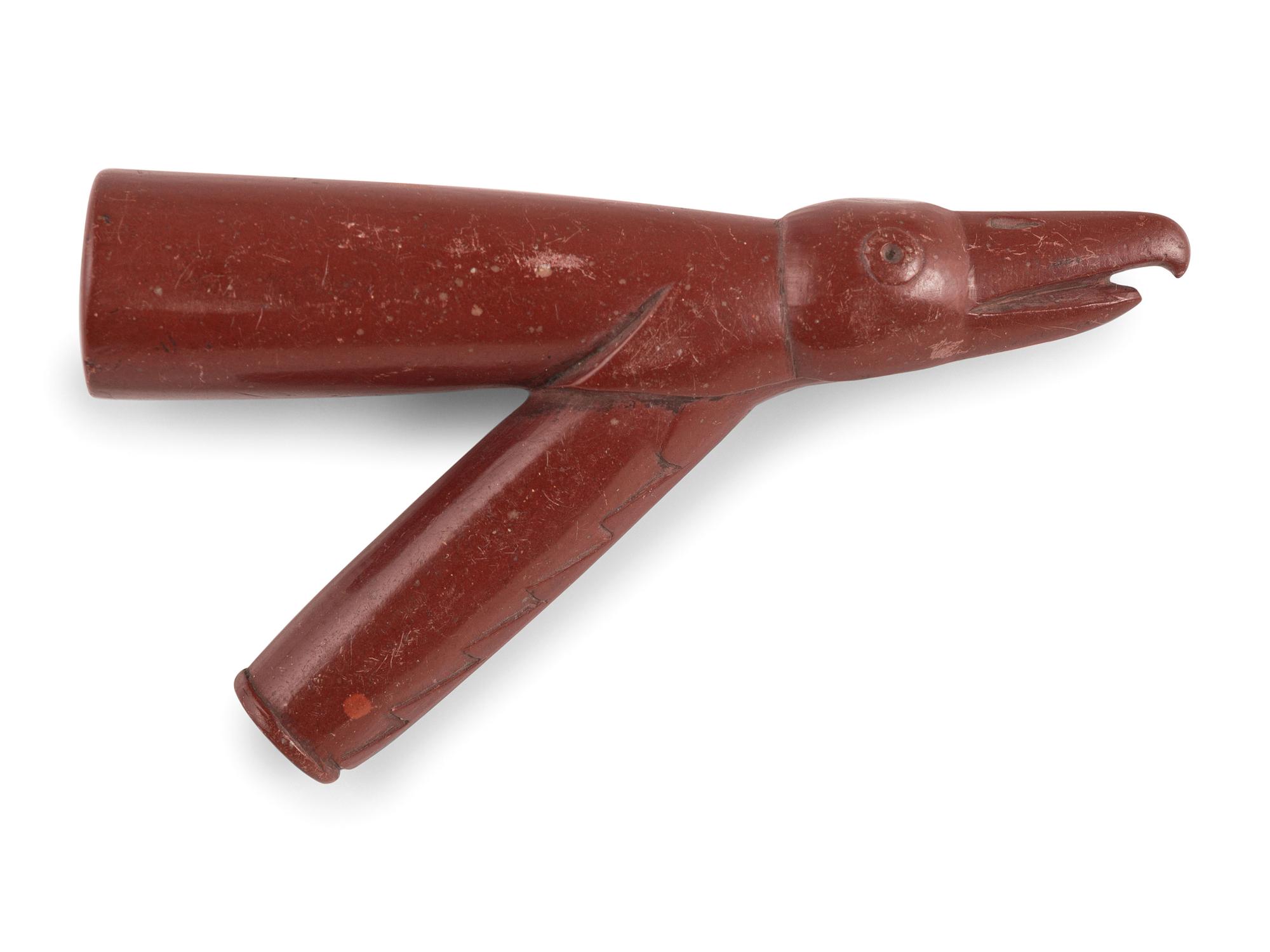 Plains Catlinite Pipe Bowl, with Eagle Head