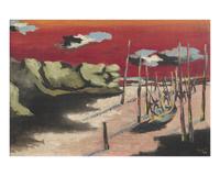Gondoliers (Surrealist Landscape)