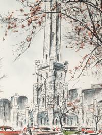 A Pair of Color Lithographs by John Haymson (American, 1902-1980)