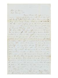 LINCOLN, Abraham (1809-1865). Autograph legal document in the hand of Lincoln signed by Moses Thorpe and J. Johnson, Clerk. Piatt County, Illinois, 11 October 1852.