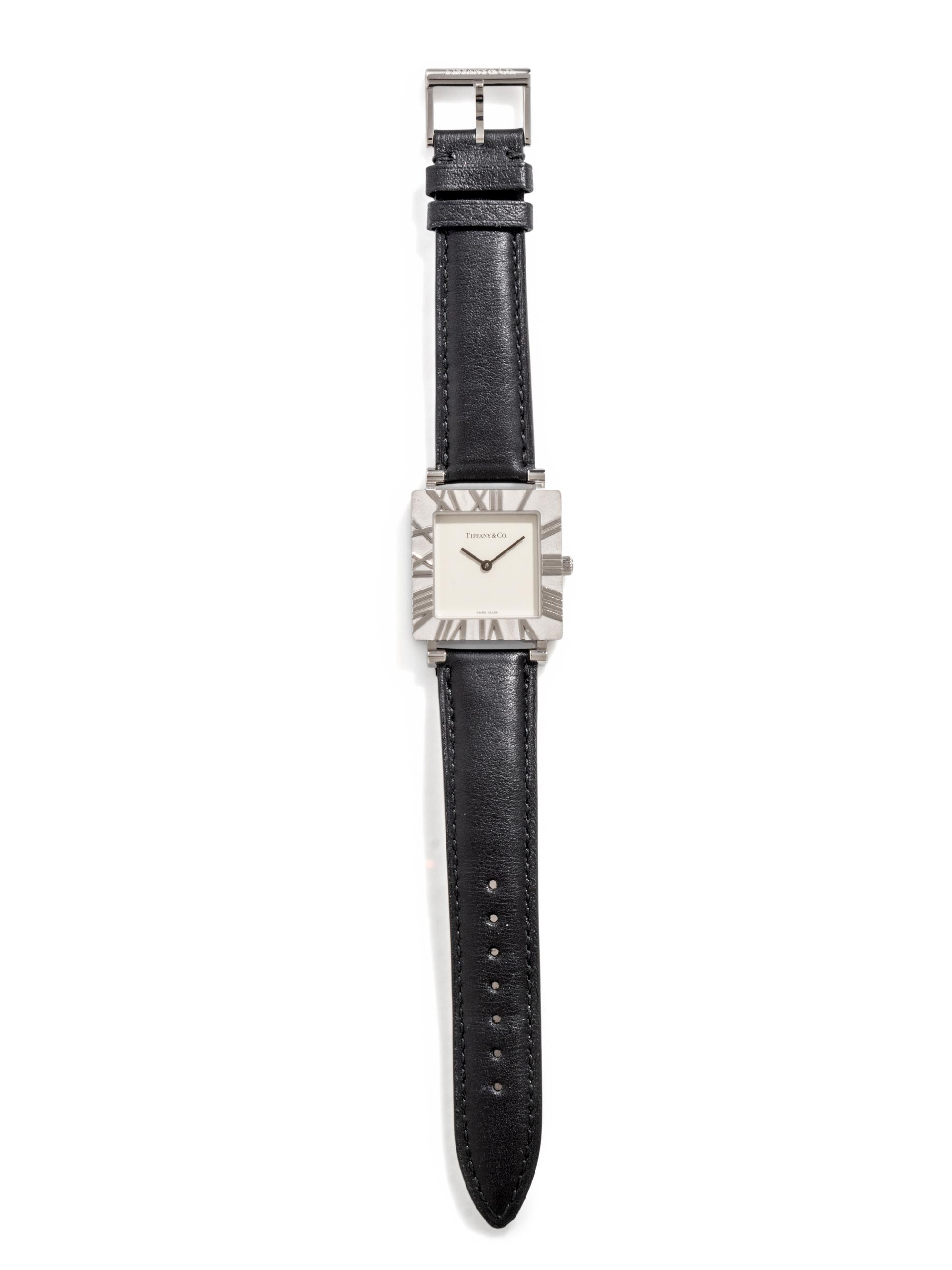 TIFFANY & CO., STERLING SILVER 'ATLAS' WATCH