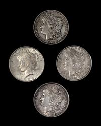 A Group of Three United States Morgan Silver $1 Coins
