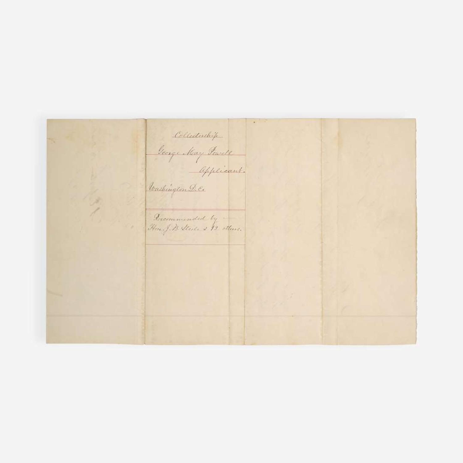 [Presidential] [Lincoln, Abraham] [Powell, George May] Group of 3 Manuscript Documents