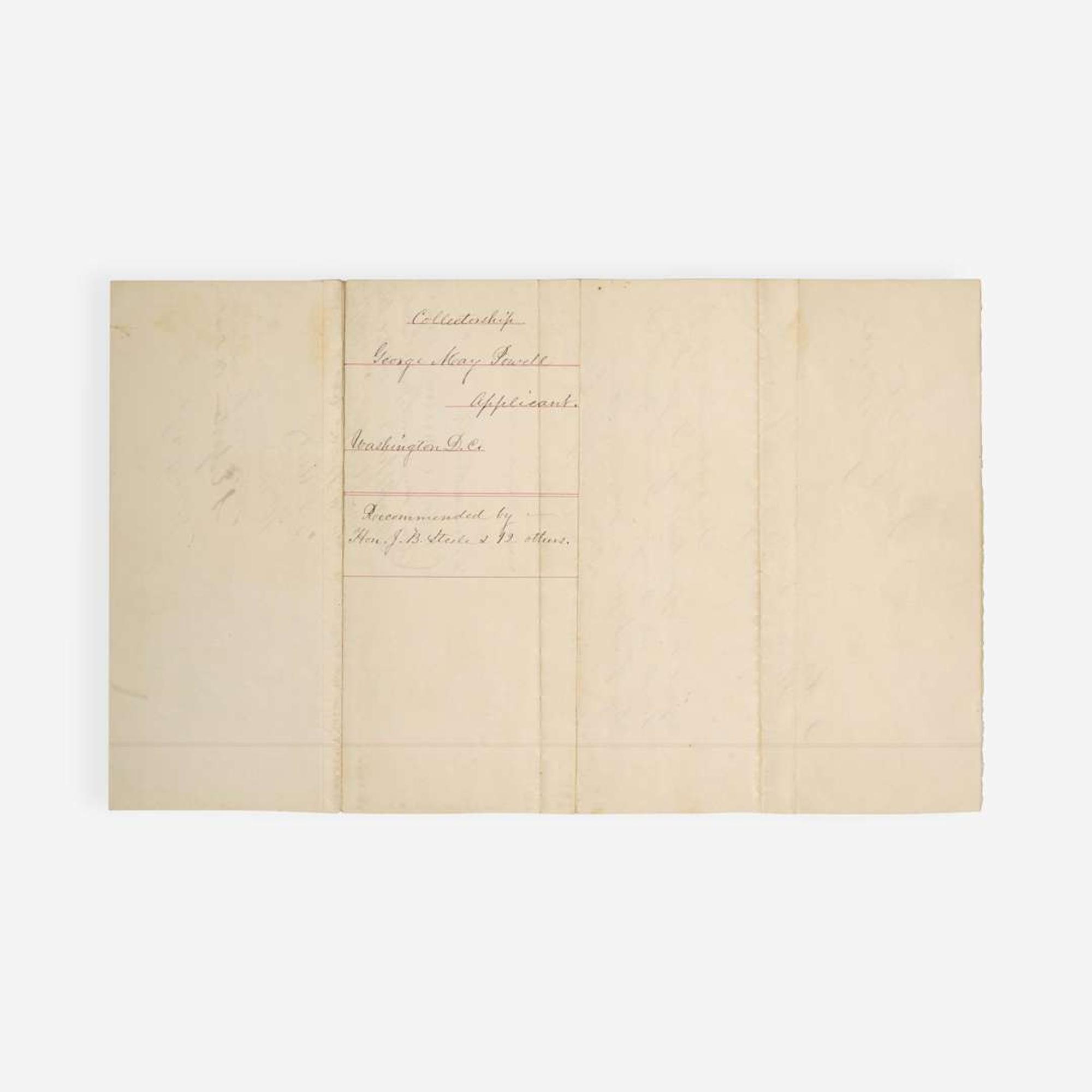 [Presidential] [Lincoln, Abraham] [Powell, George May] Group of 3 Manuscript Documents