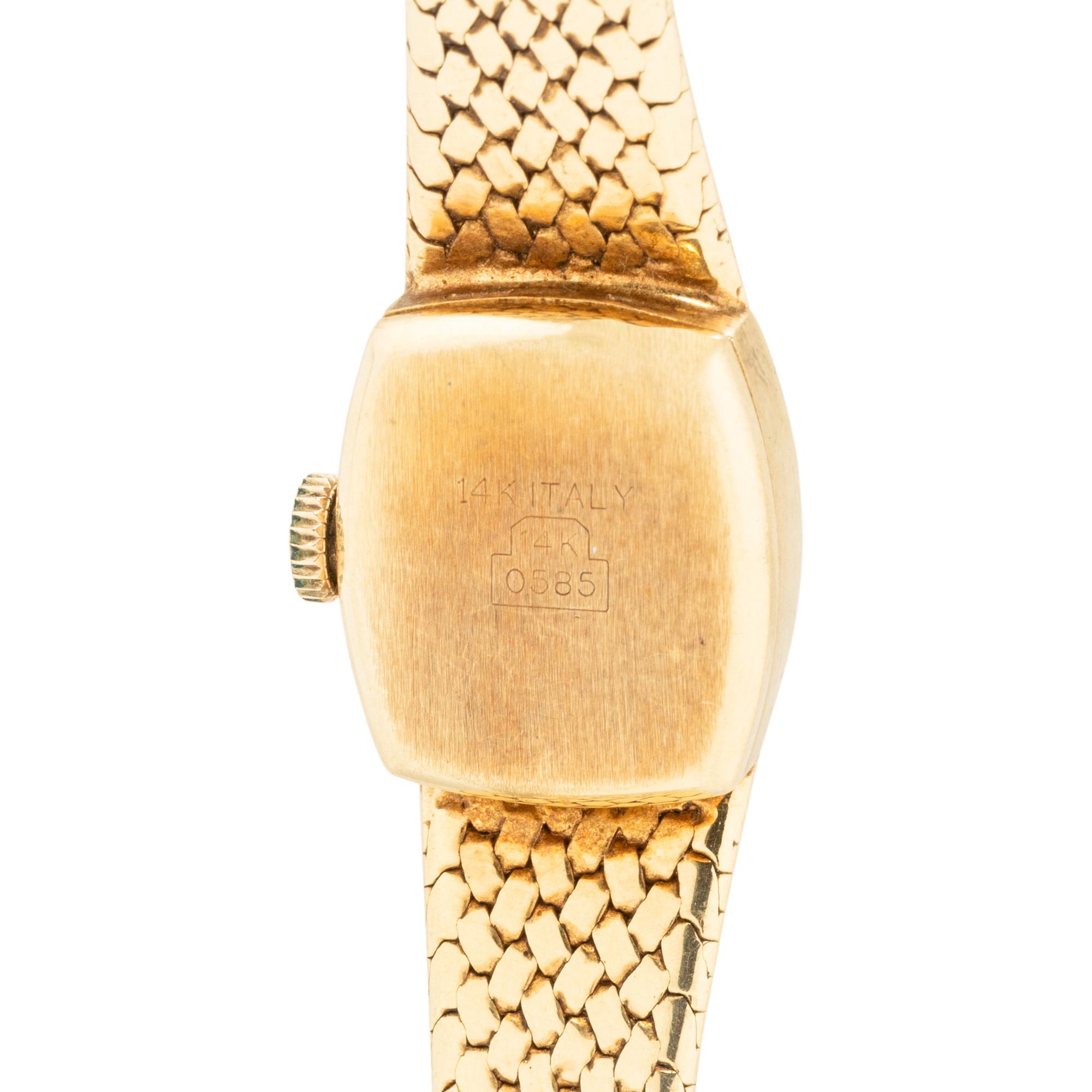 ZODIAC, 14K YELLOW GOLD WATCH