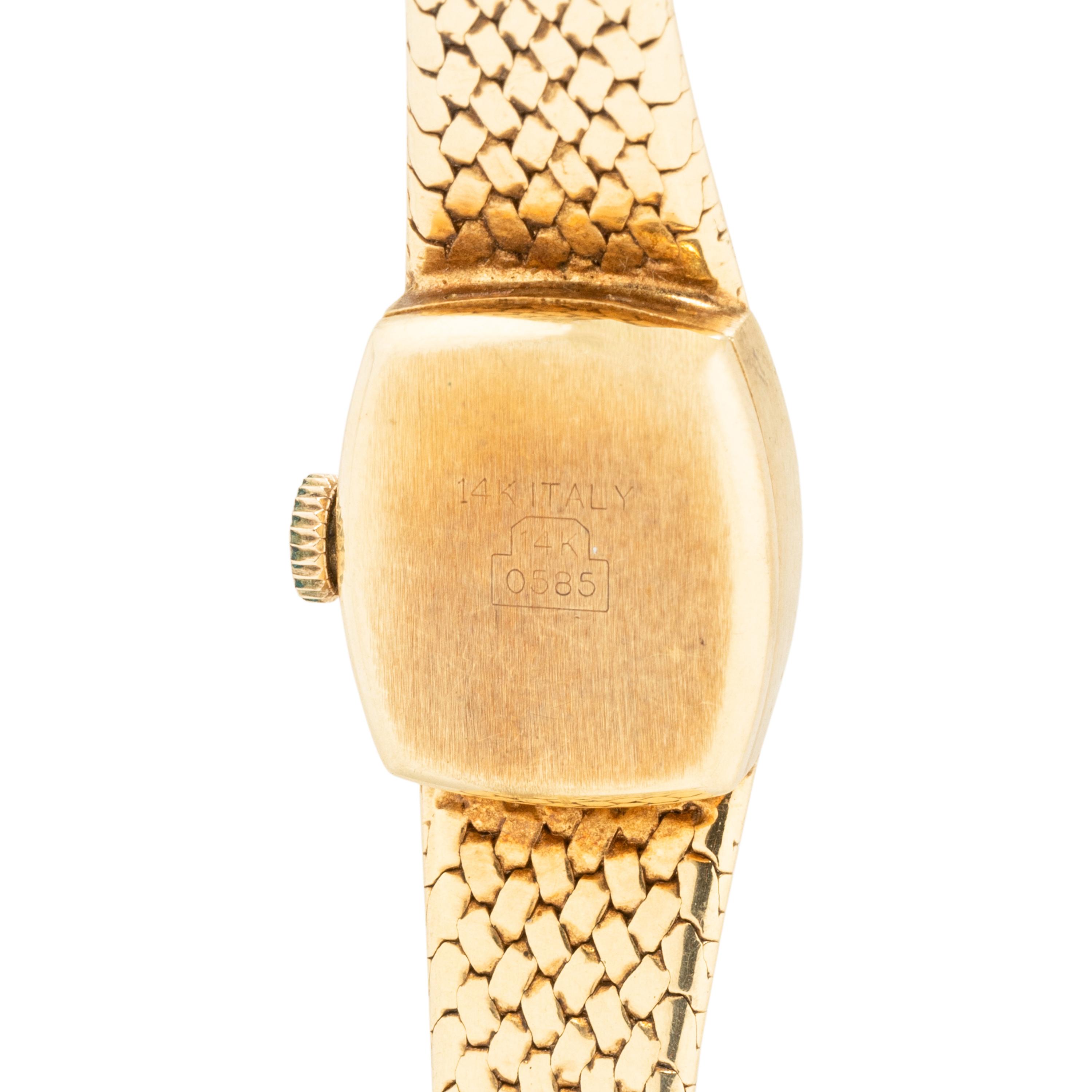 ZODIAC, 14K YELLOW GOLD WATCH