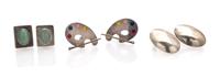 A Collection of Sterling Silver Earclips, Taxco, 44.80 dwts.