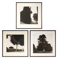 Topiaries and Planter, Knightshayes Court, Devon, England , 1991; Tree and Column, Ostia Antiqua, Italy , 1990; and Tree and Hedge, Villa Gamberaia, Settignano, Italy , 1990 (Three Works)