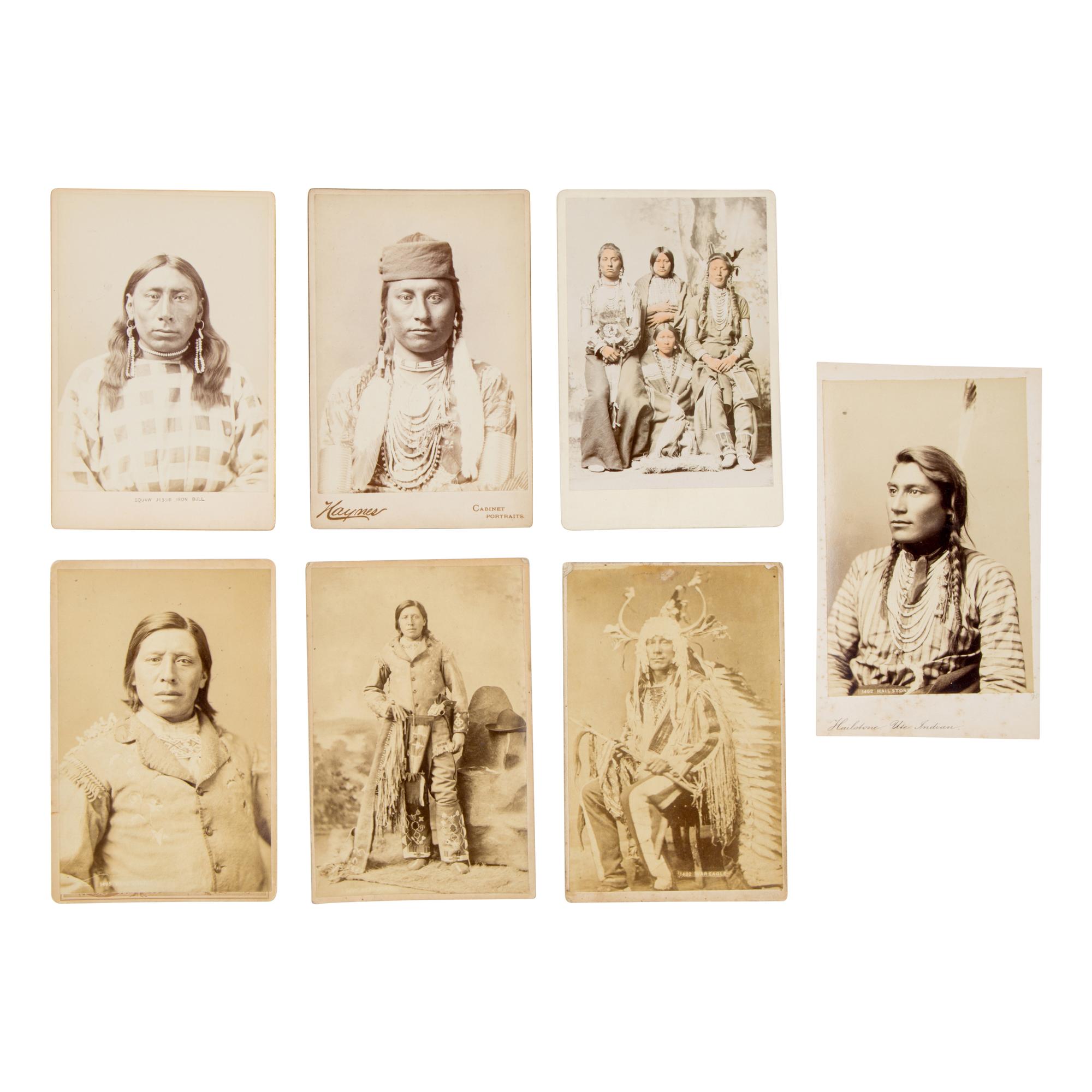 Frank Jay Haynes (American, 1853-1921) — Studio Portraits of Crow and Sioux, Including Big Medicine Man and Bear Coat