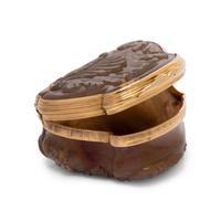 A Rococo Style Gold Mounted Carved Agate Snuff Box