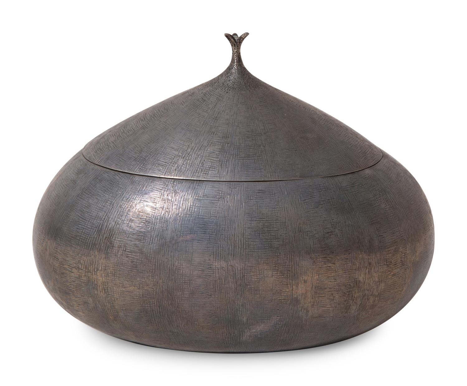 A Buccellati Silver Chestnut Box