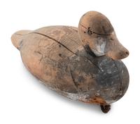 Three Carved Wood Duck Decoys