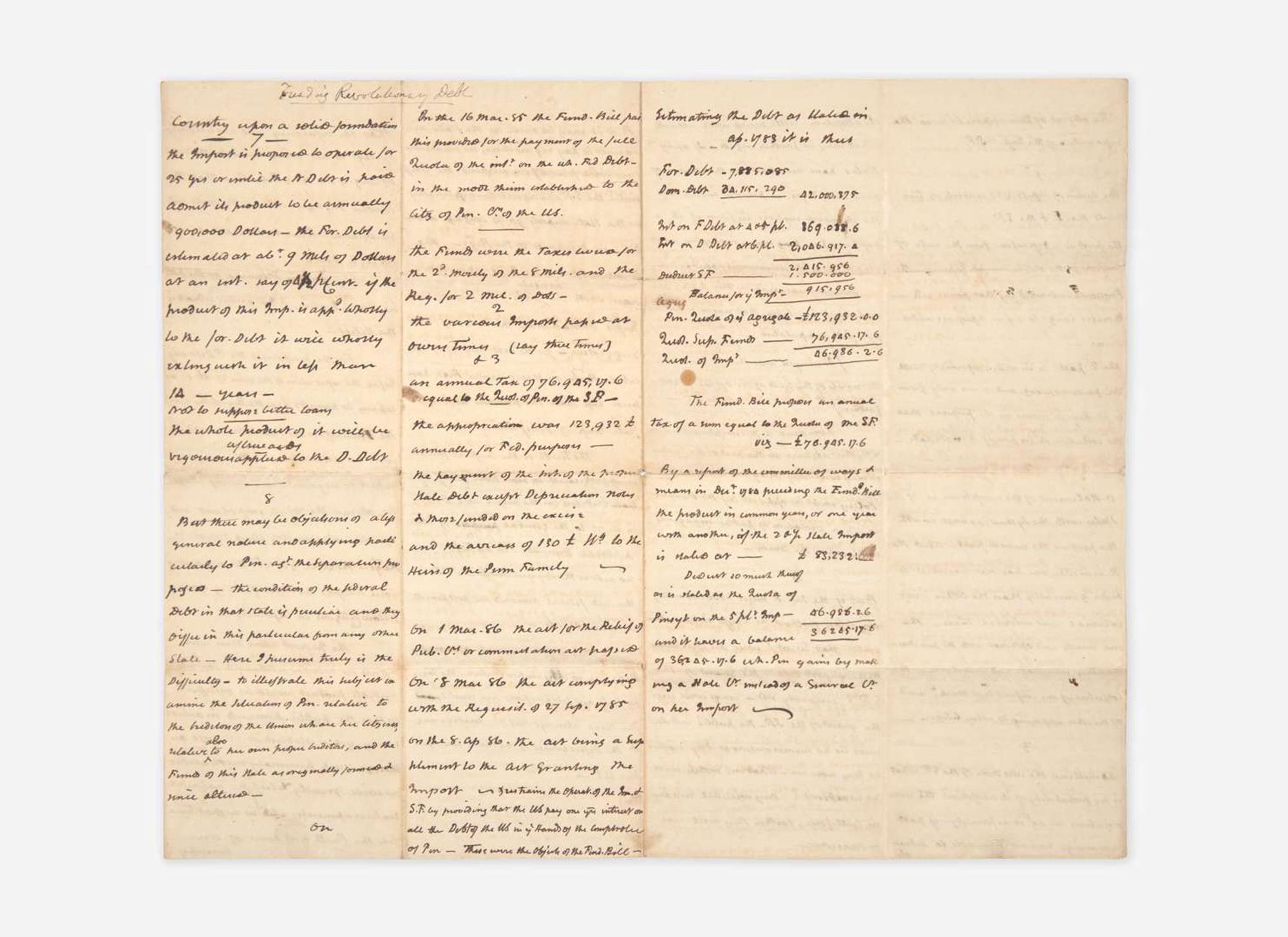 [Americana] [Articles of Confederation] (King, Rufus): Autograph Document