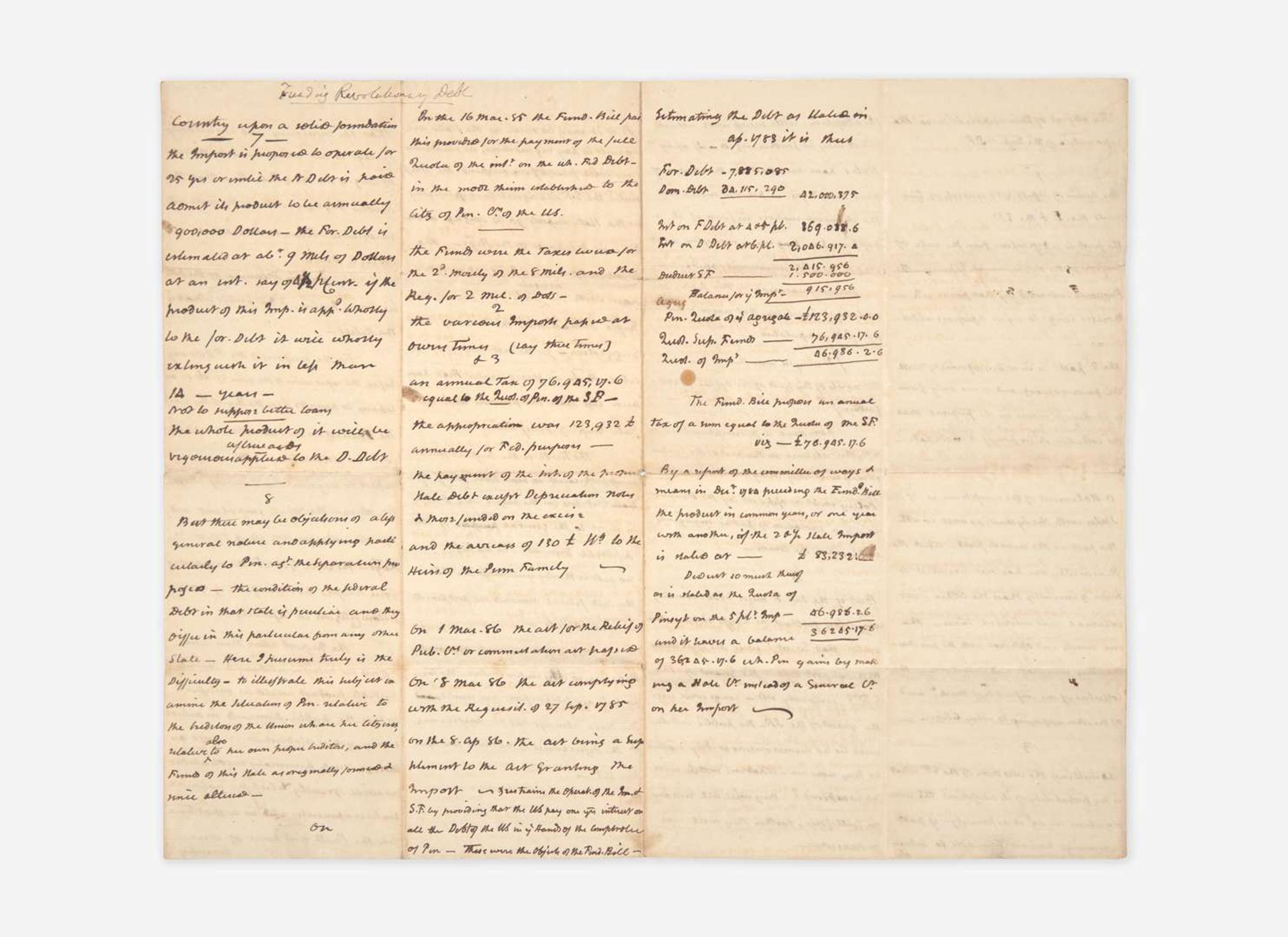 [Americana] [Articles of Confederation] (King, Rufus): Autograph Document