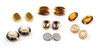 A Group of Stamped Earclips,