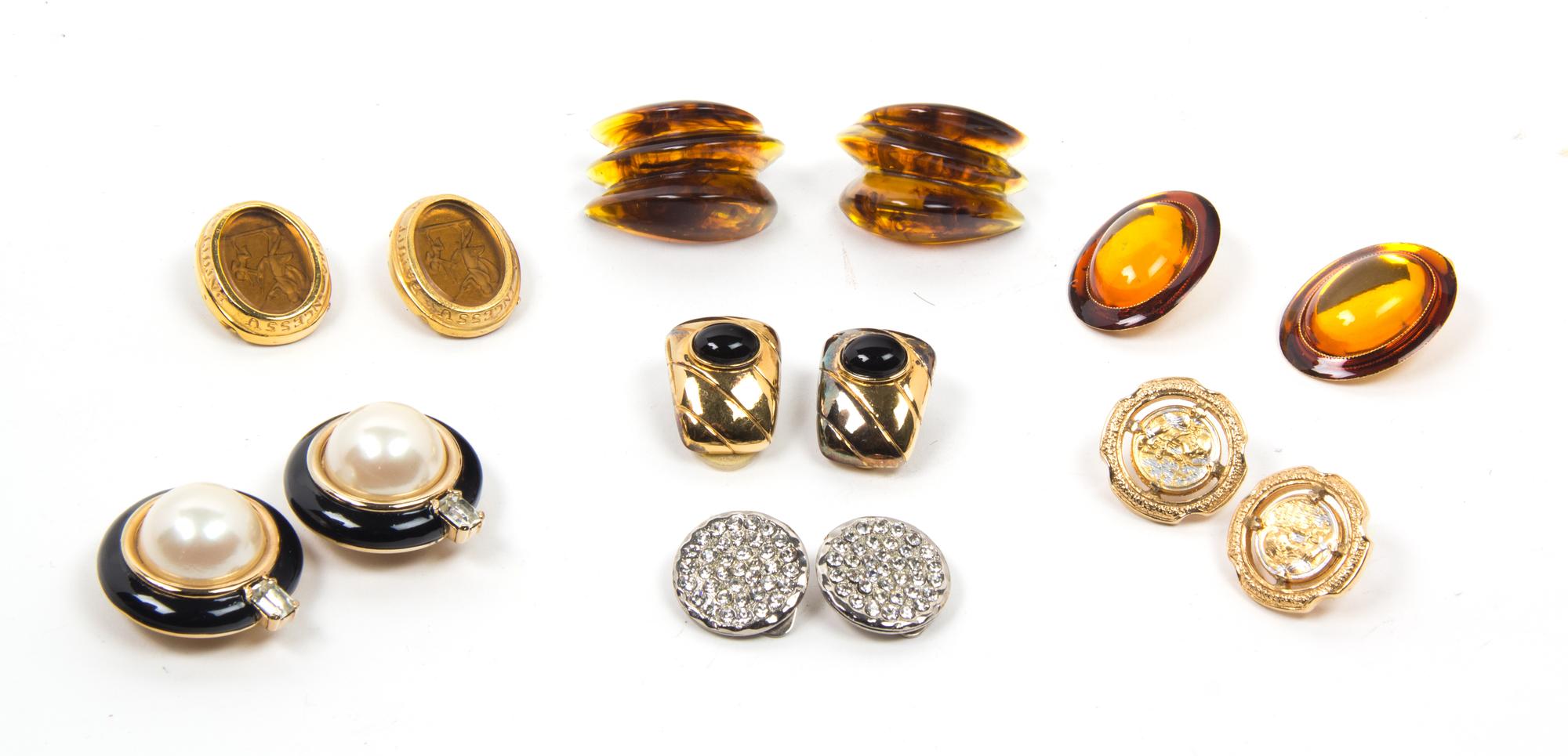 A Group of Stamped Earclips,