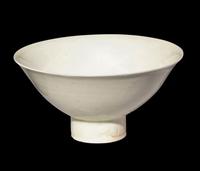A Chinese White Glazed Porcelain Stem Bowl