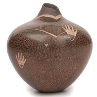 Sgraffito Pottery Jar