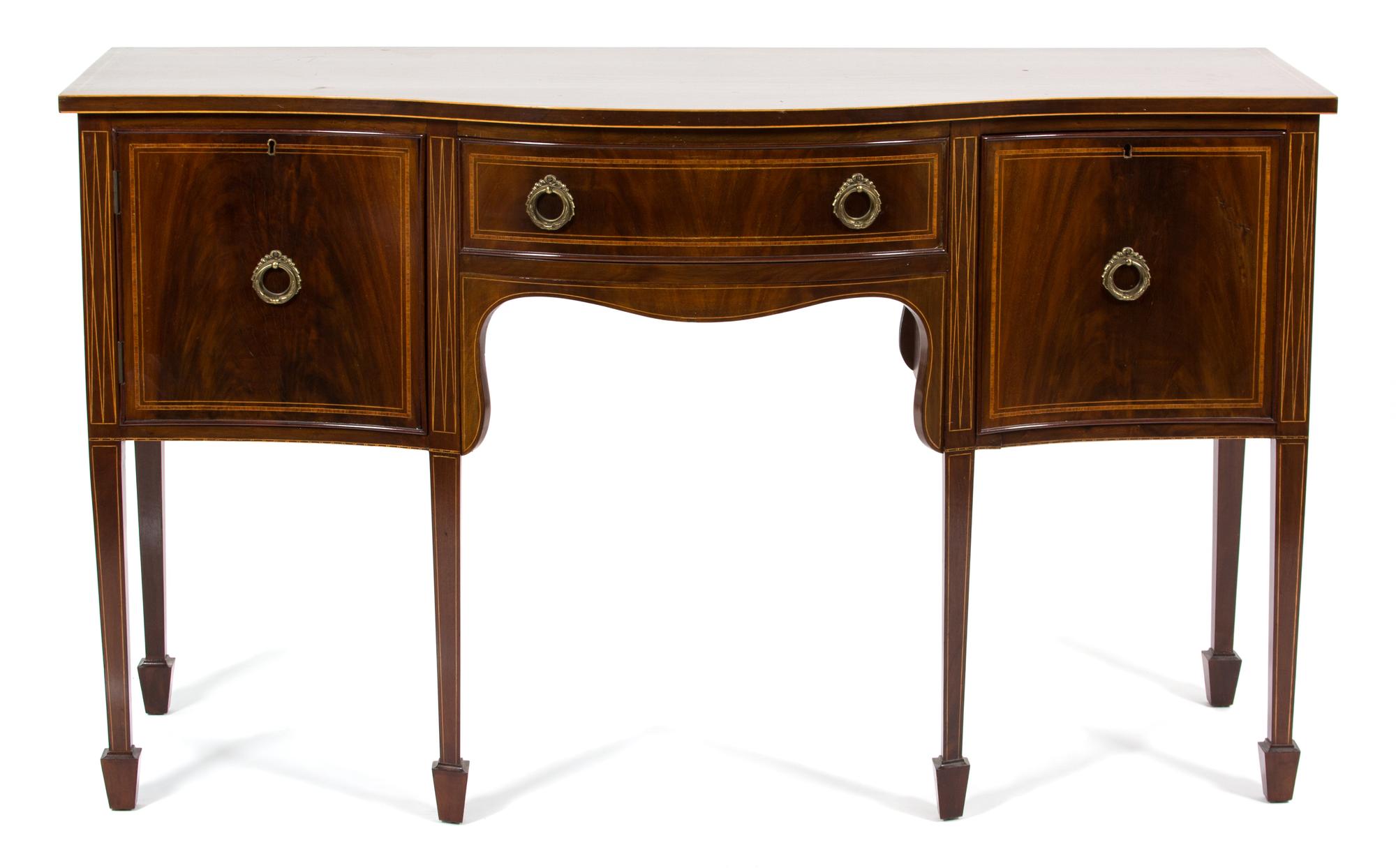 A George III Style Mahogany Sideboard Height 35 3/4 x width 60 x depth 24 inches. — EARLY 20TH CENTURY
