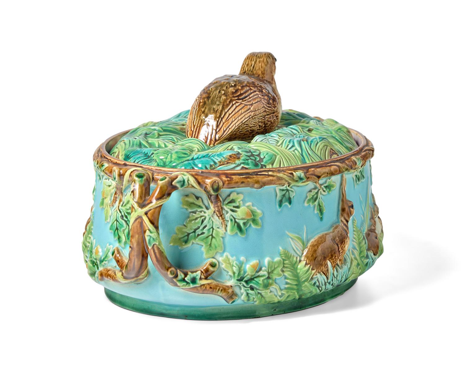A George Jones Majolica Game Pie Dish