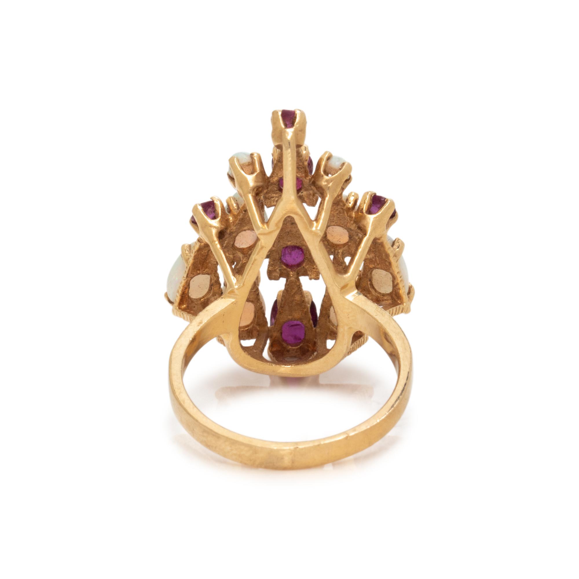 RUBY AND OPAL RING