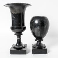 Two Italian Slate or Marble Urns Height of tallest 9 1/8 inches.