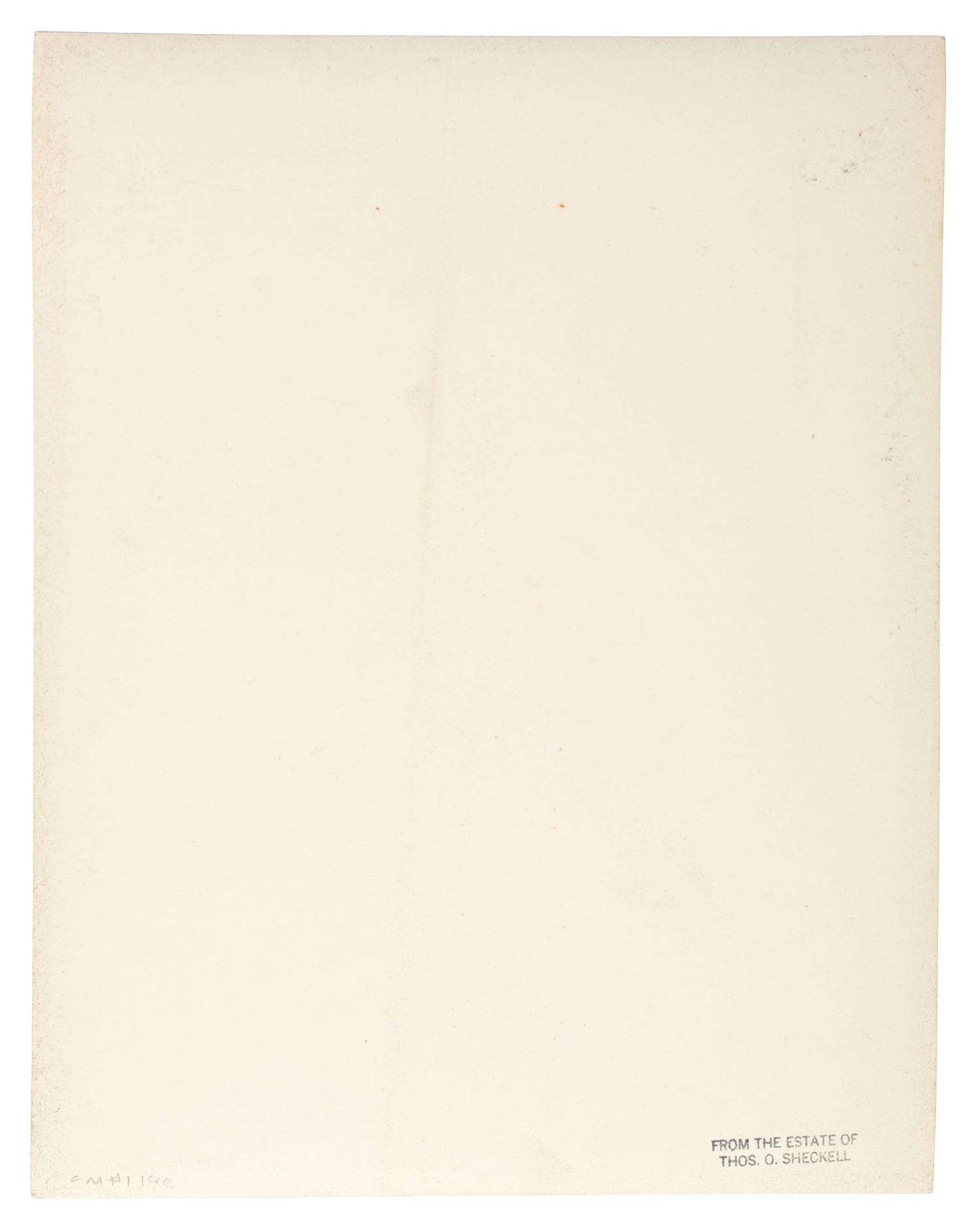 Untitled (Landscape with trees by river)