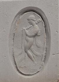 A Roman Carnelian Ring Stone with the Queen Omphale Dressed as Hercules — Set in a gold ring