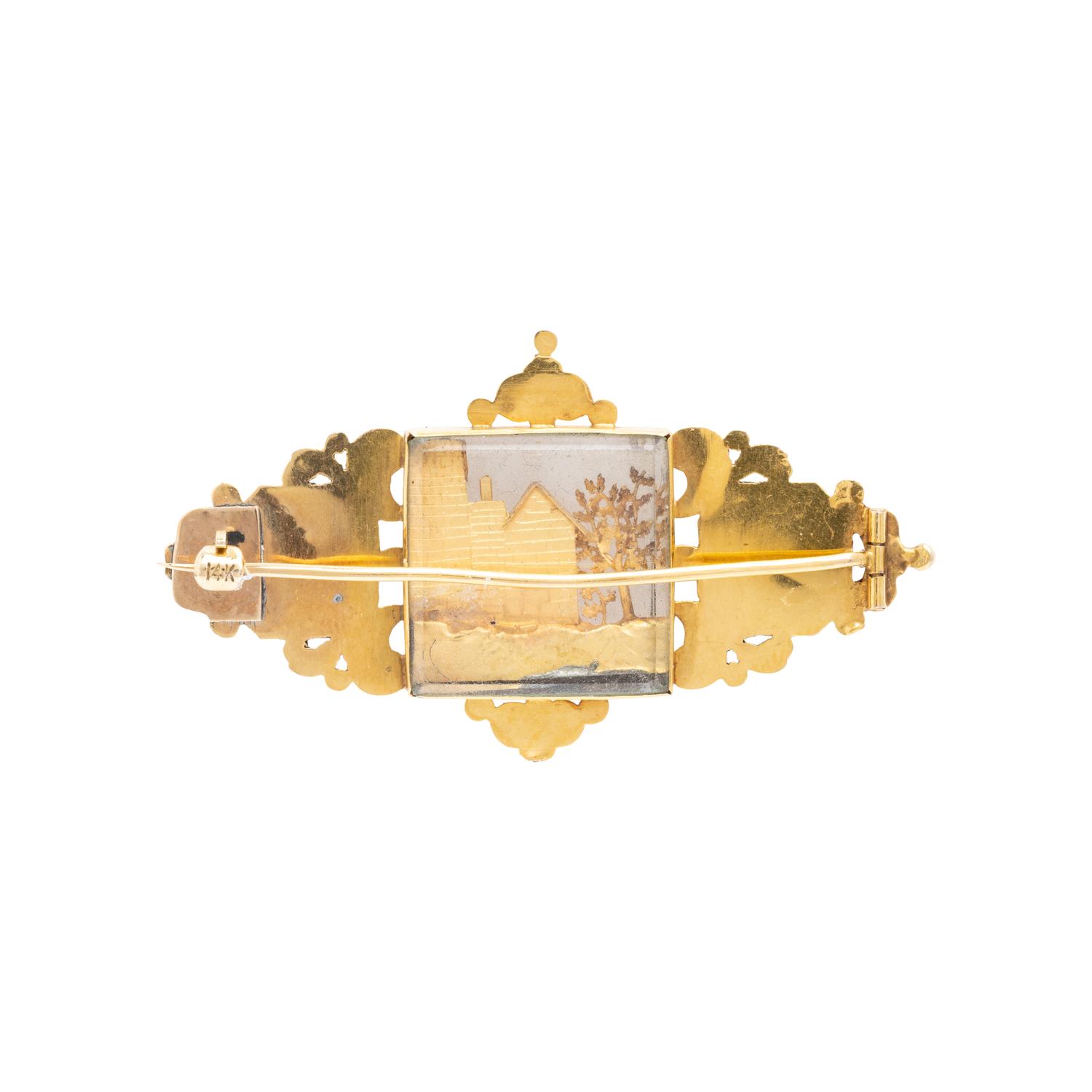 ANTIQUE, YELLOW GOLD BROOCH