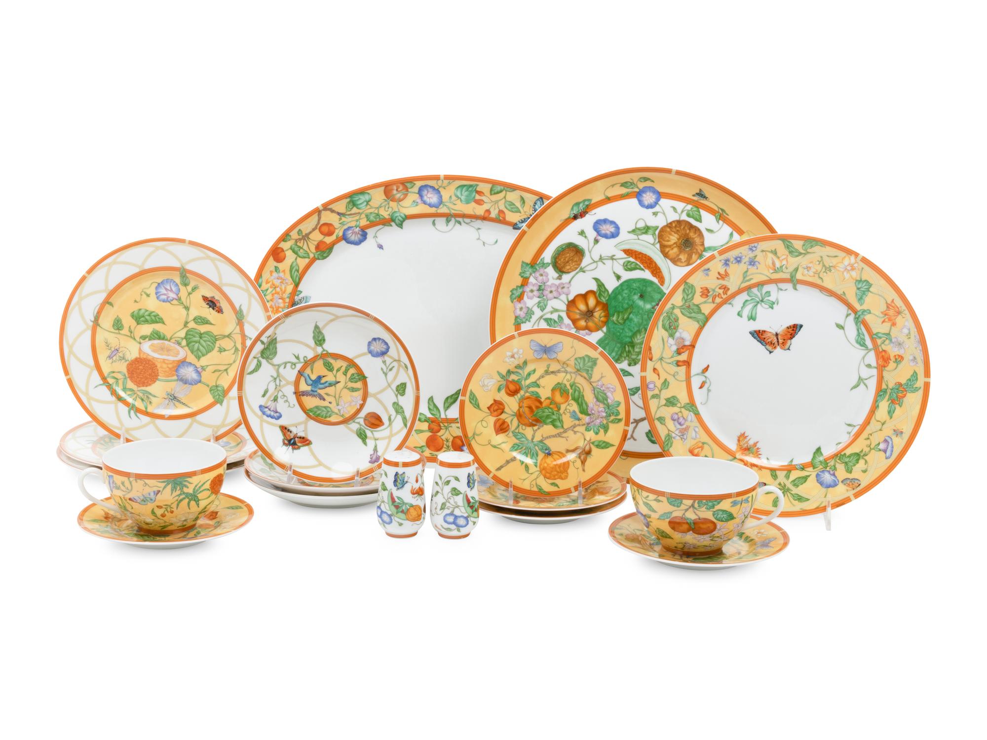 An Hermès Porcelain Siesta Luncheon Service