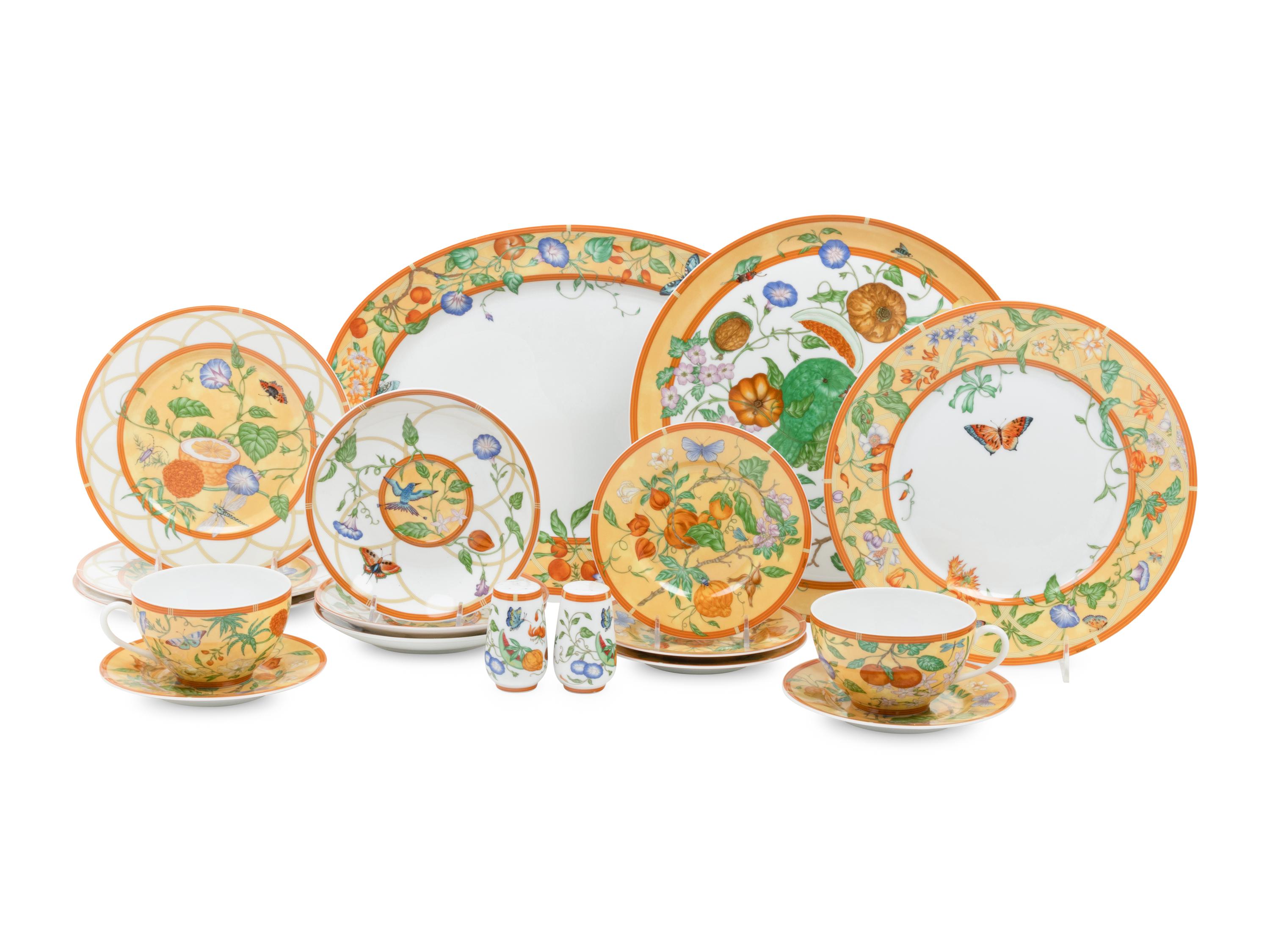 An Hermès Porcelain Siesta Luncheon Service