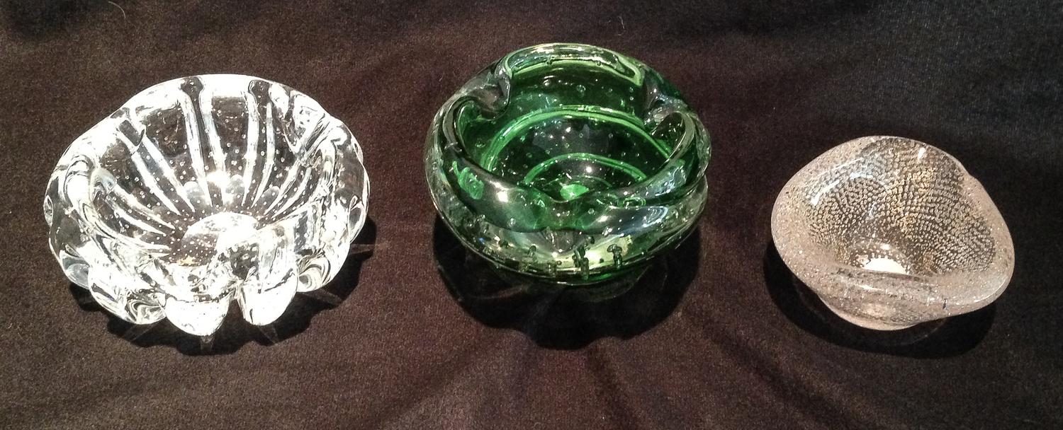Three Italian Murano Glass Bowls