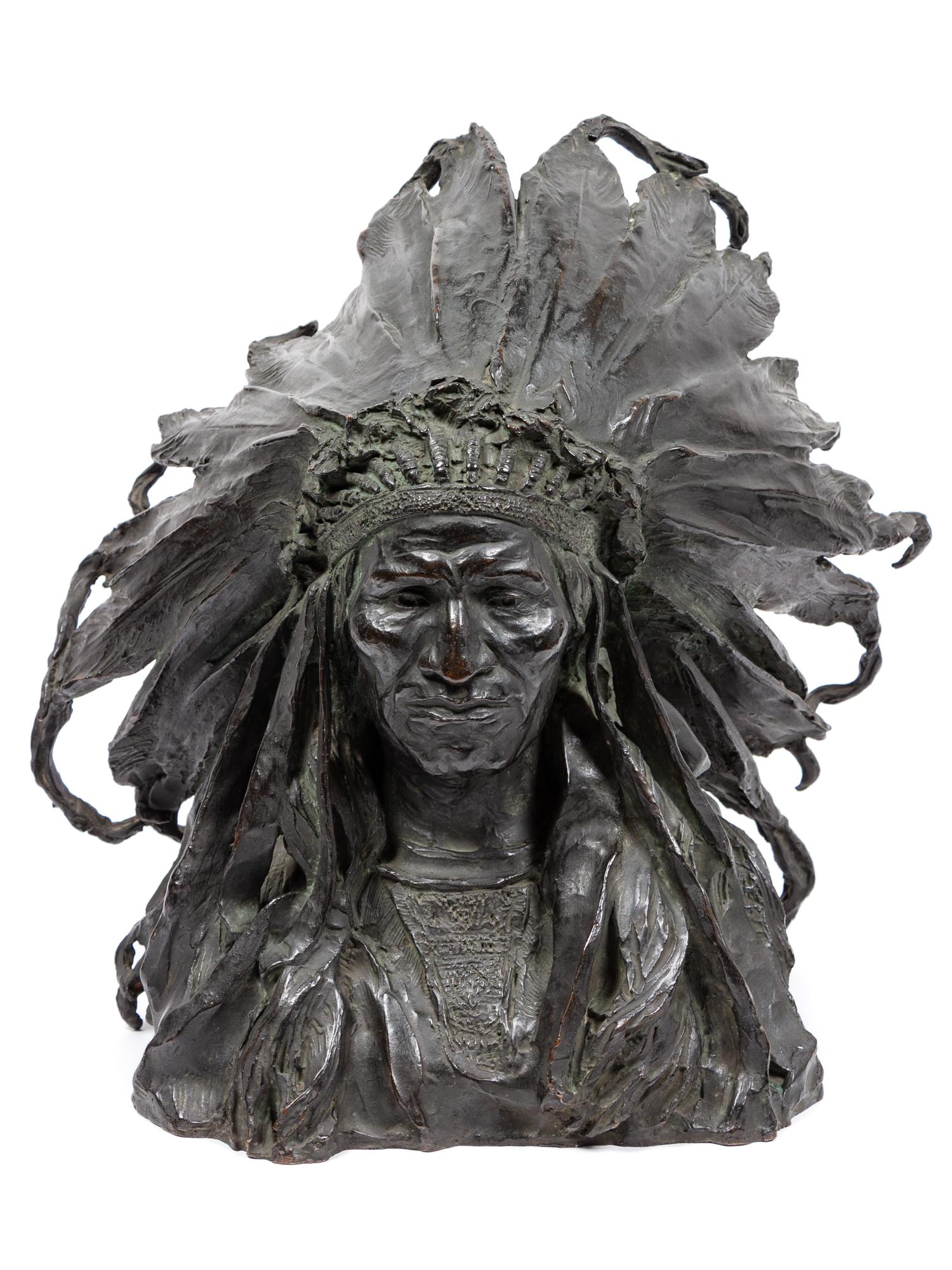 Chief Black Bird , date modeled 1903, cast 1907