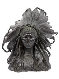 Chief Black Bird , date modeled 1903, cast 1907