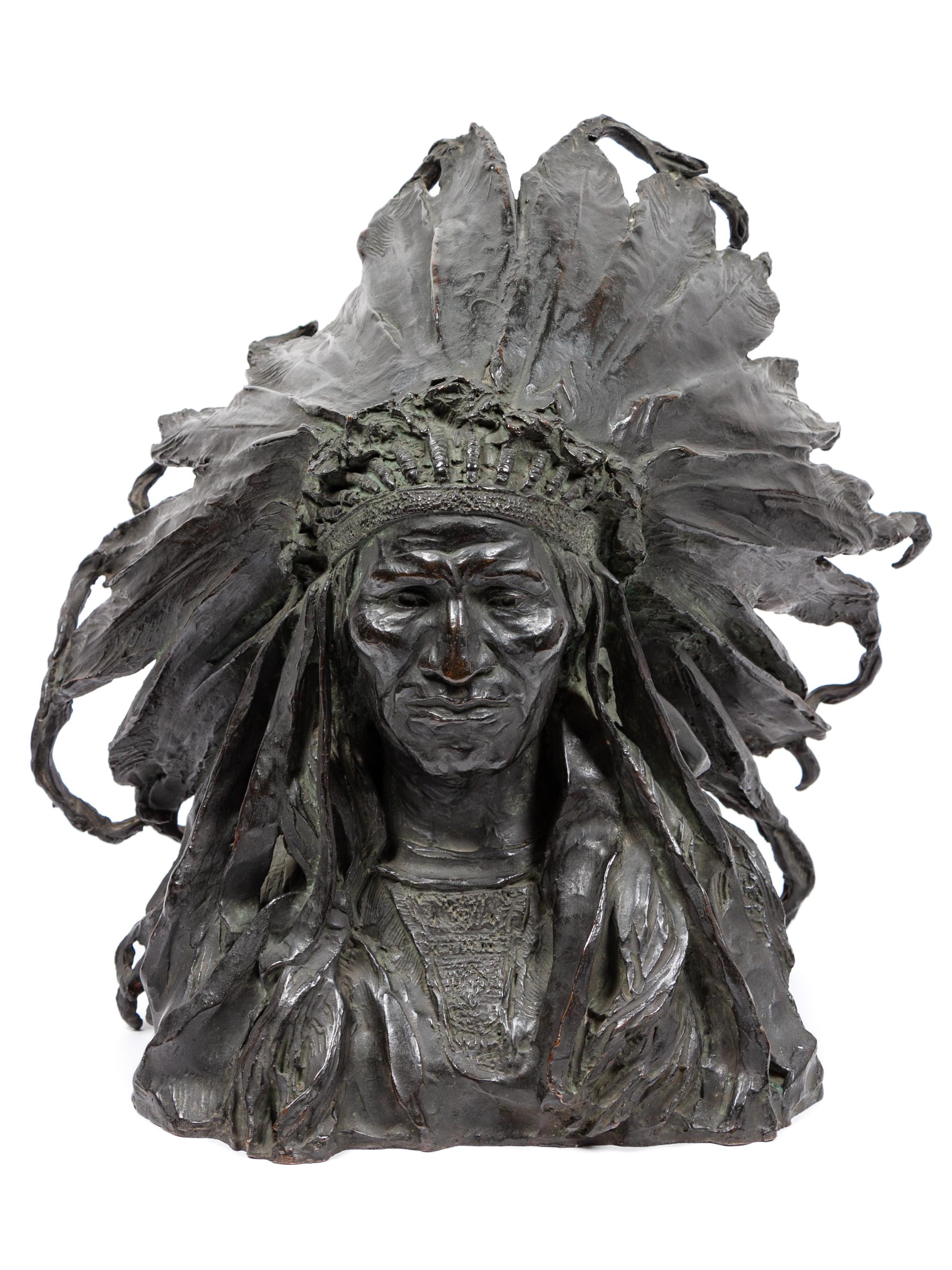 Chief Black Bird , date modeled 1903, cast 1907
