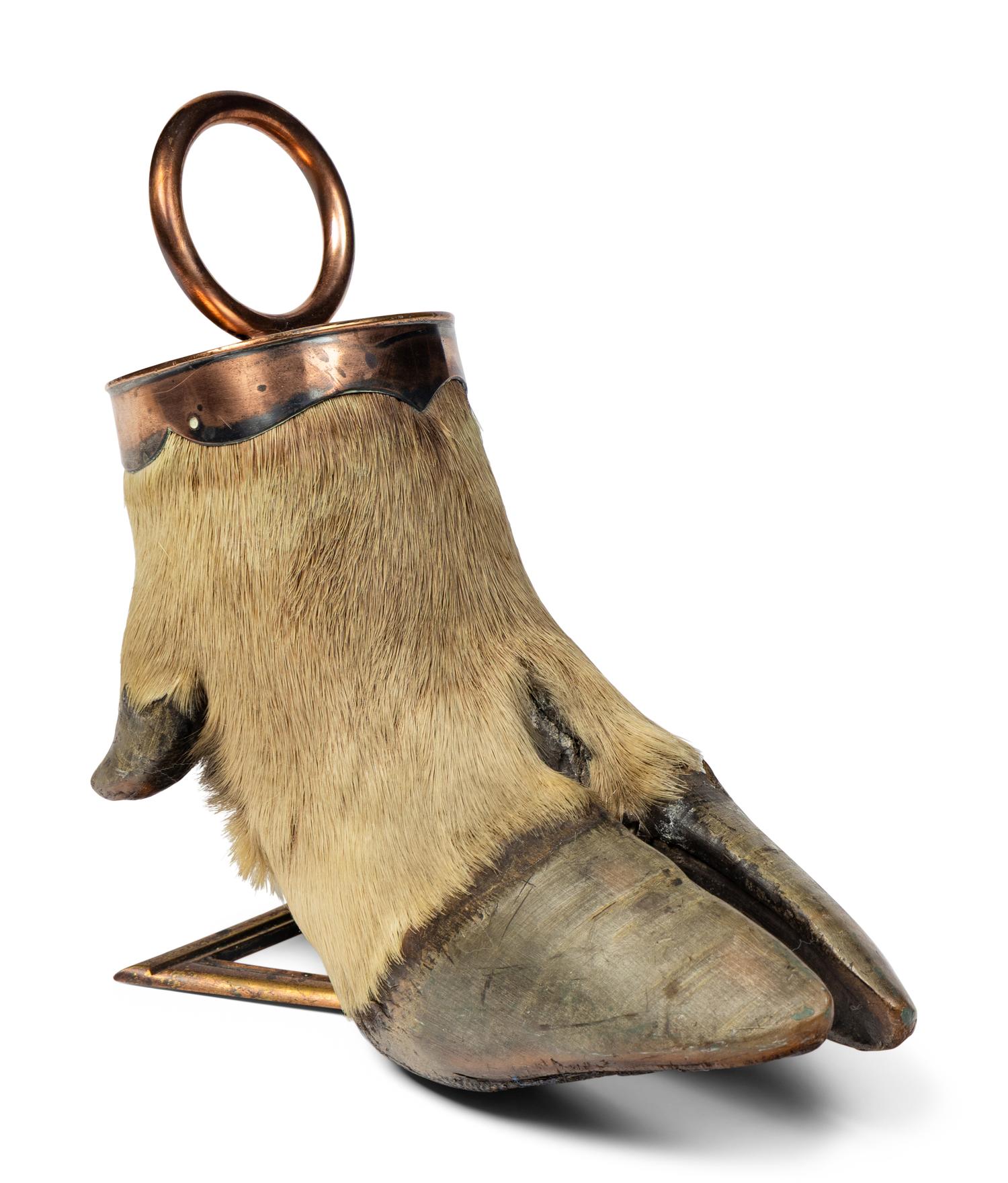A Taxidermy Elk Hoof Door Stop