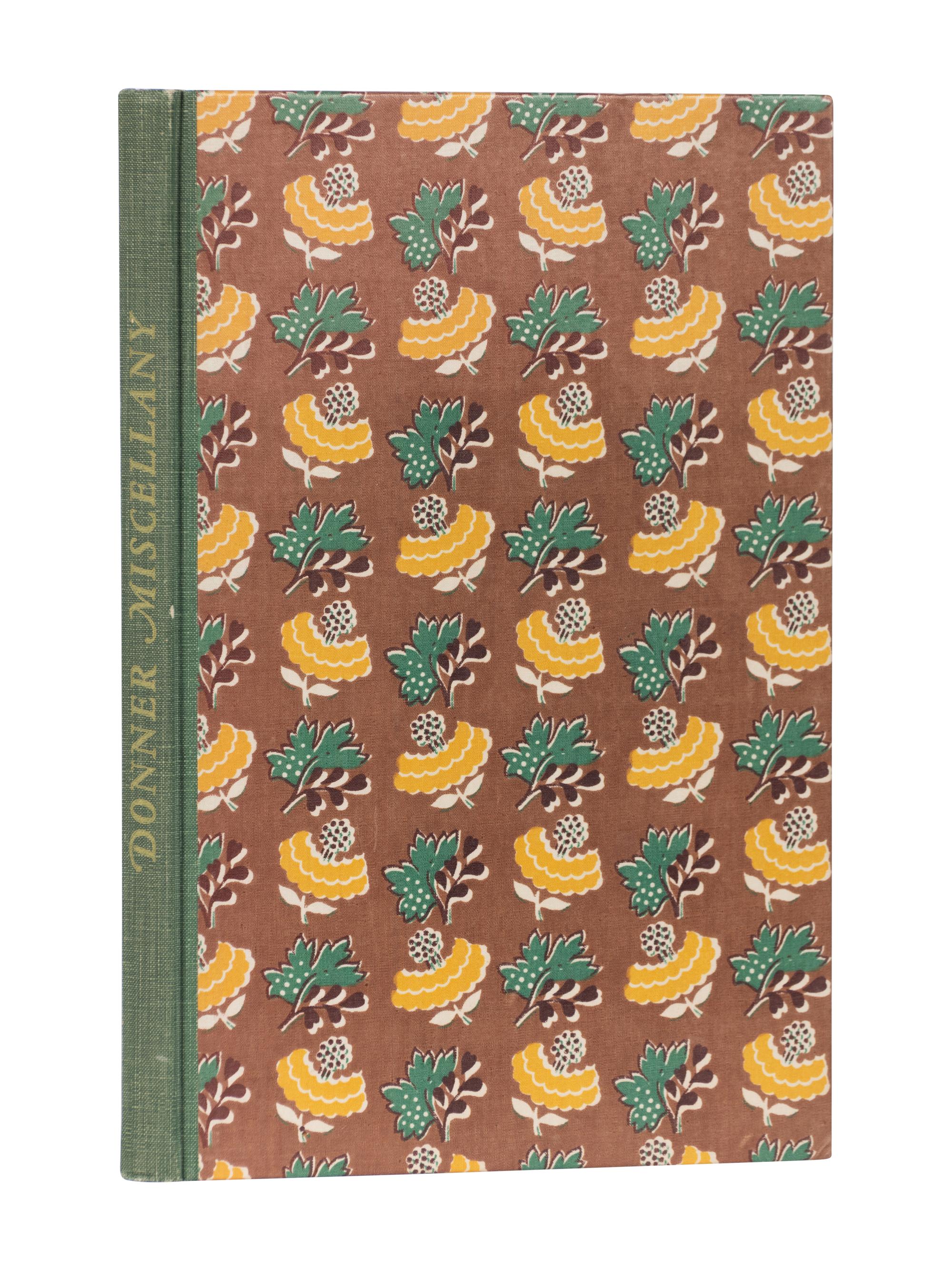 [ALLEN PRESS -- BOOK CLUB OF CALIFORNIA]. HALL, Carroll Douglas, editor. Donner Miscellany: 41 Diaries and Documents . San Francisco: The Allen Press for the Book Club of California, 1947.