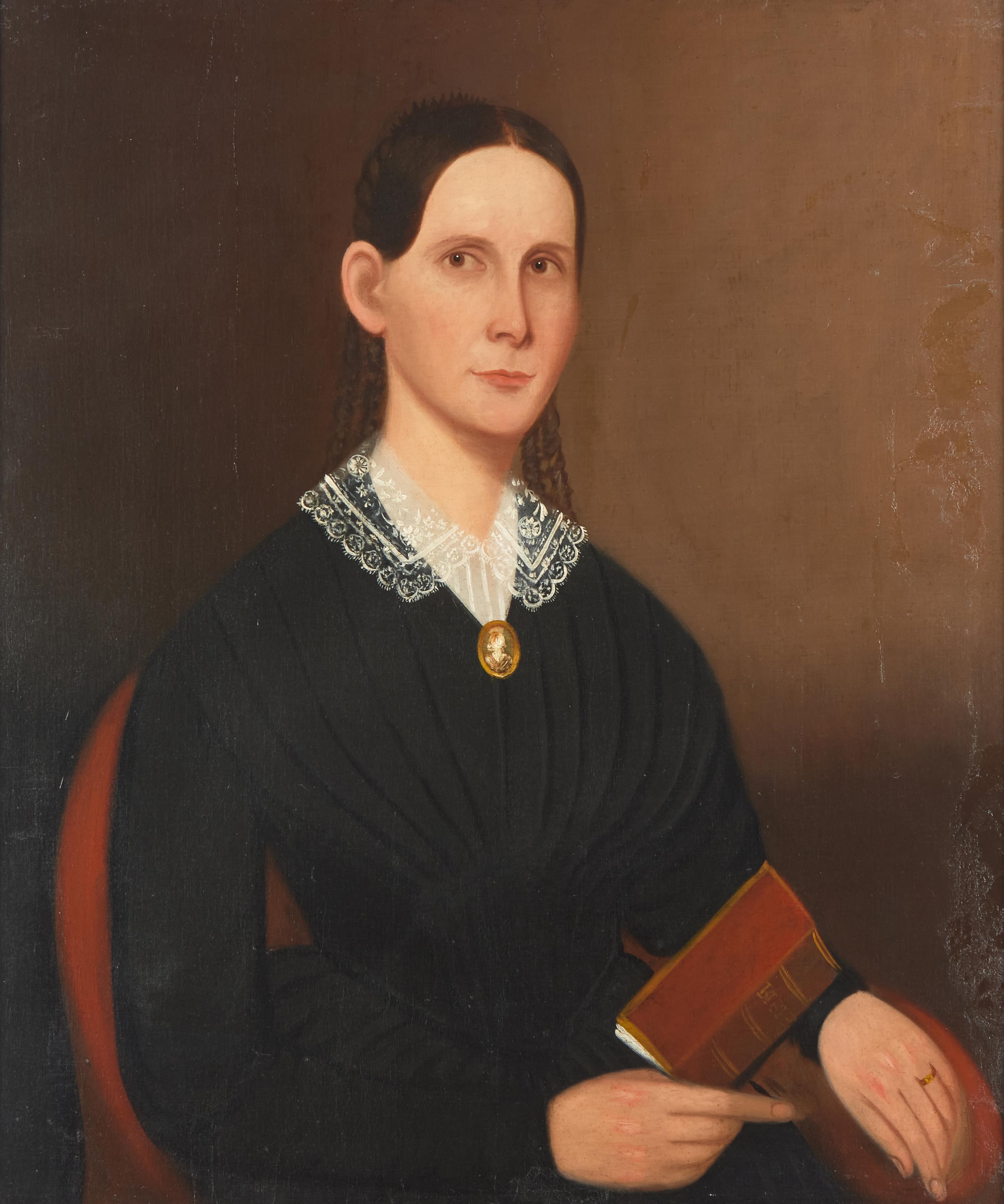 American School 19th Century, Attributed to Ira Chaffee Goodell (1800-1877), A Pair of Portraits: Lady and Gentleman