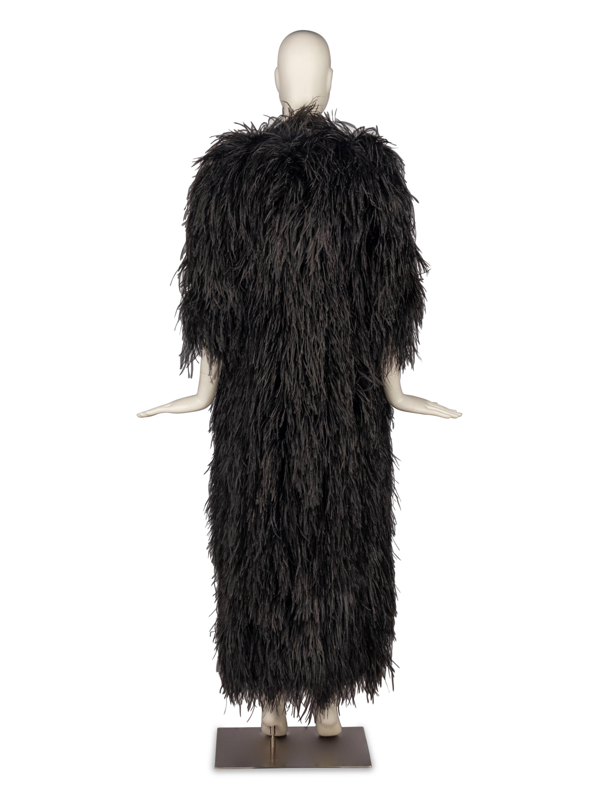Black Ostrich Feather Jacket