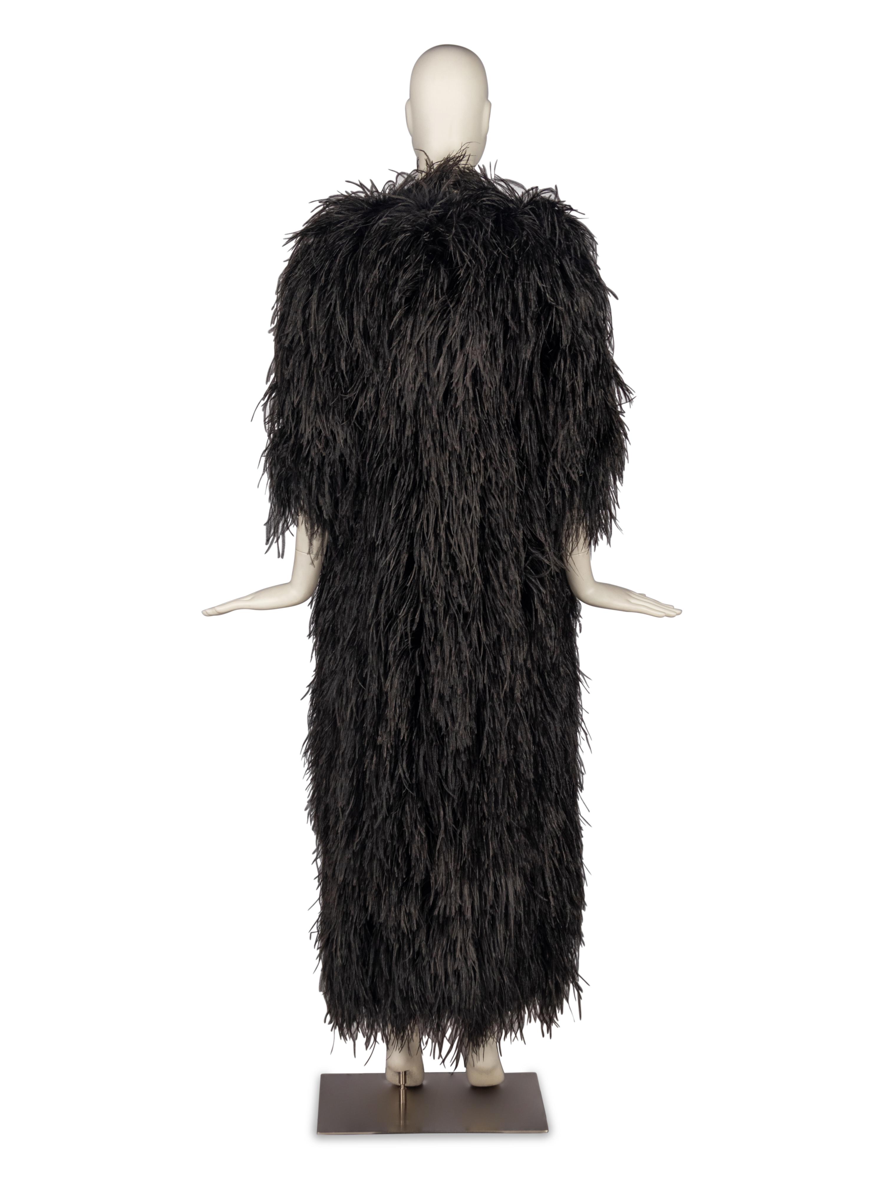 Black Ostrich Feather Jacket