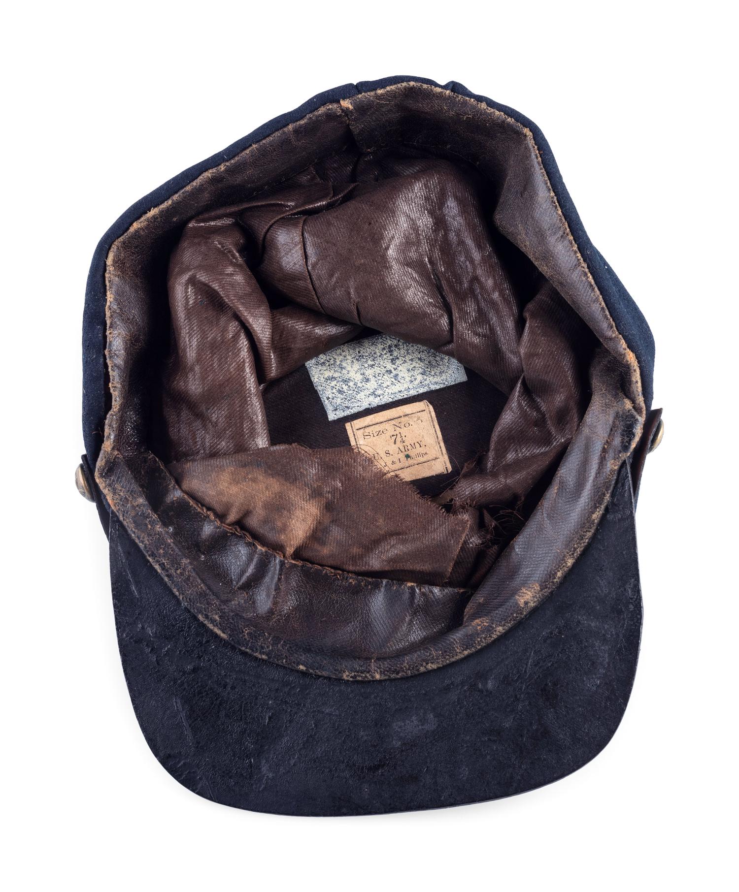 [CIVIL WAR]. (Associated with Gilpin Collection). Federal forage cap attributed to Corporal Levi L. Gilpin, 51st Ohio Volunteer Infantry.