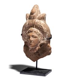 An Egyptian Terracotta Head of Aphrodite-Isis