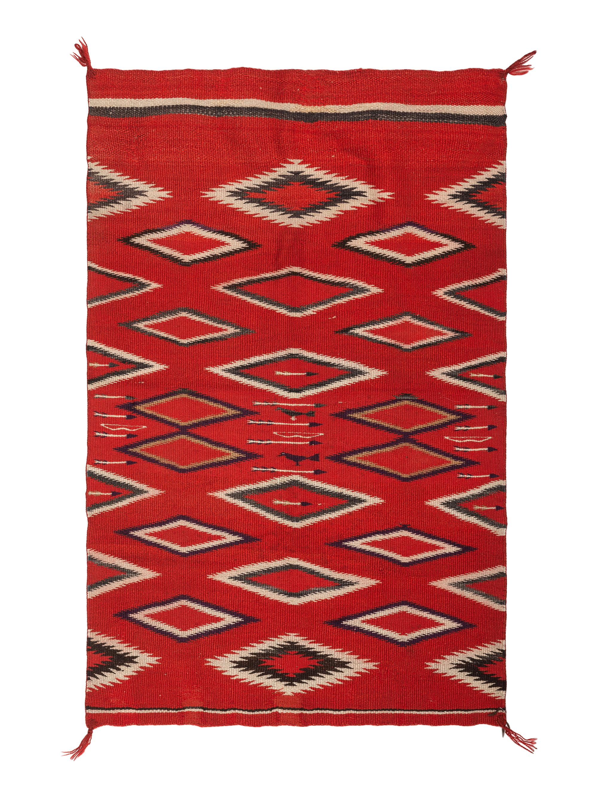 Navajo Germantown Pictorial Child's Blanket / Rug